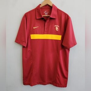 Nike Authentic Team USC TROJANS Golf Polo Shirt Short Sleeve Men's Size Medium
